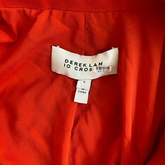 Derek Lam 10 Crosby Noah Jacket Blazer Single Breasted in Red Size 0 - Picture 7 of 10